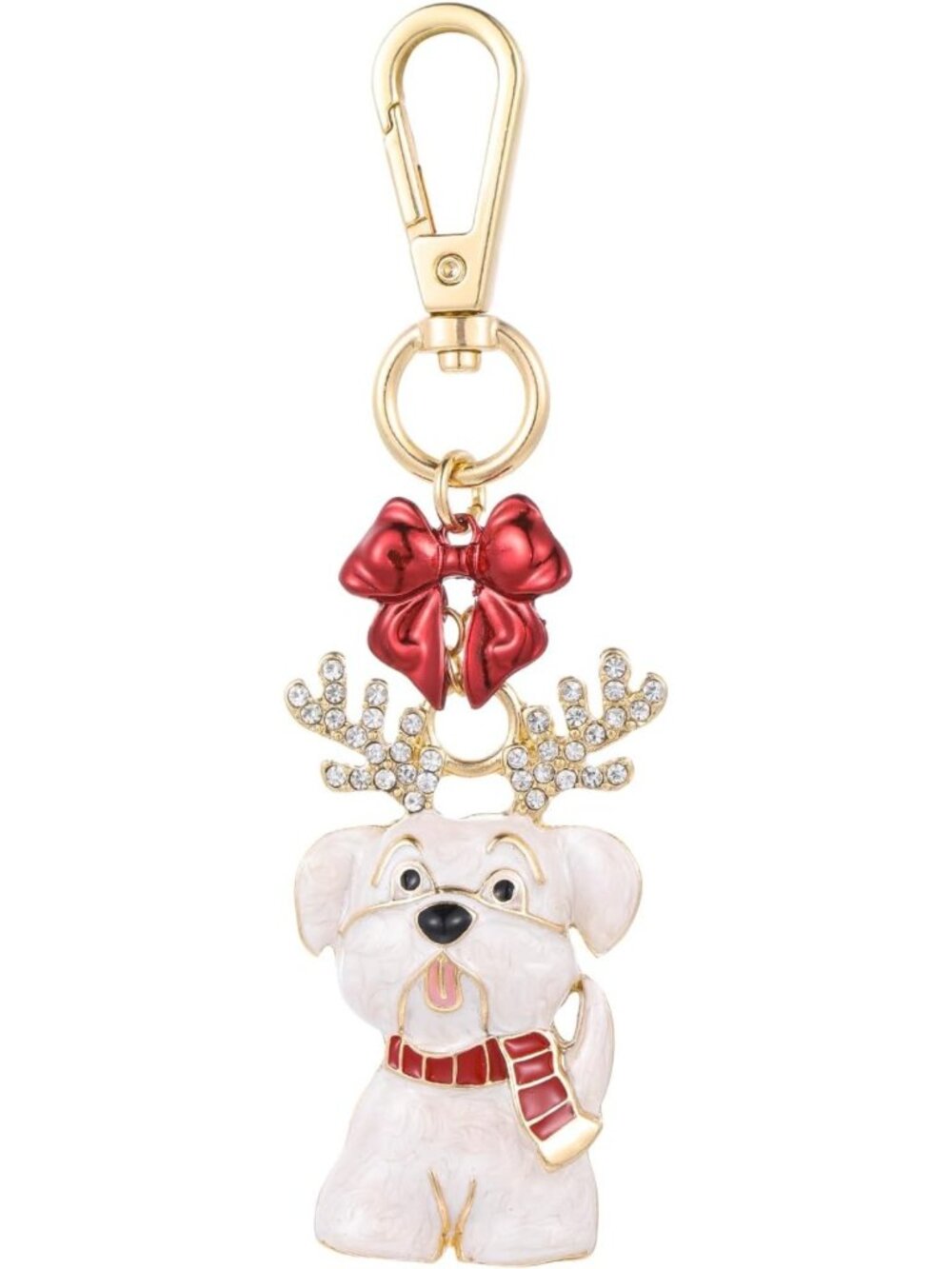 Cute Pink Christmas Tree Bag Charm for Handbags | Pet Accessory | Holiday Decor